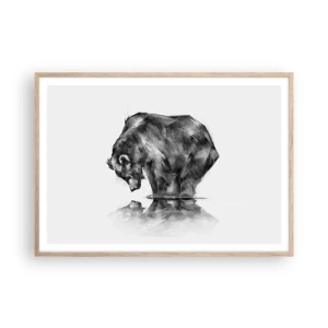 Plakát v rámu světlý dub - Je příjemné se sekat s někým blízkým - 100x70 cm