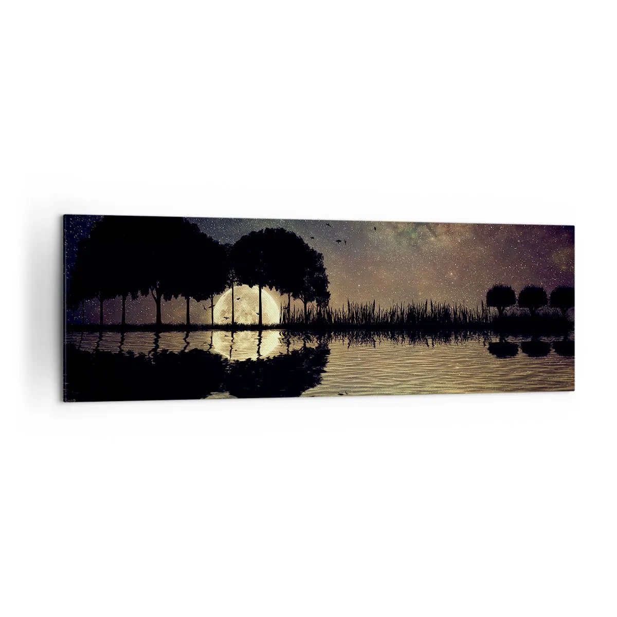 Obraz na plátně - Noc na konci světa - 160x50 cm