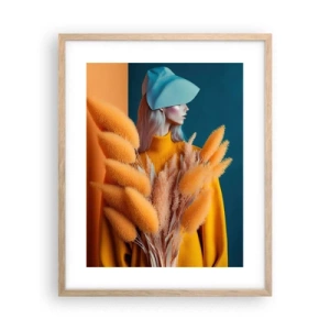 Plakát v rámu světlý dub - Chlupatý portrét - 40x50 cm