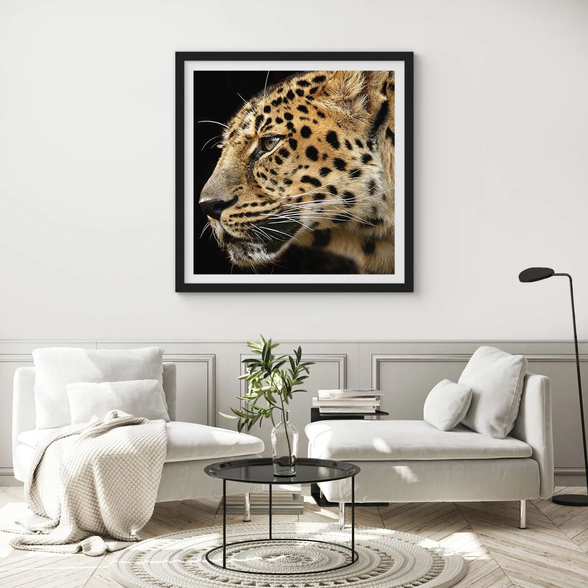 Plakát v černém rámu - Klidný, soustředěný, připravený - 50x50 cm