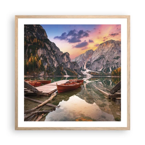 Plakát v rámu světlý dub - Slib dne - 60x60 cm