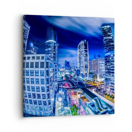 Obraz na plátně - Rytmy nočního města - 30x30 cm