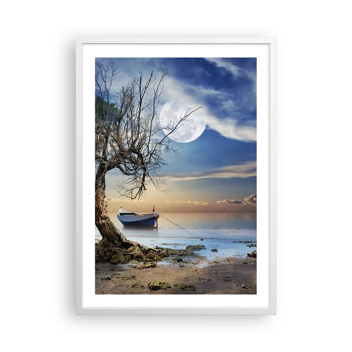 Plakát v bílém rámu - Je to konec nebo začátek? - 50x70 cm