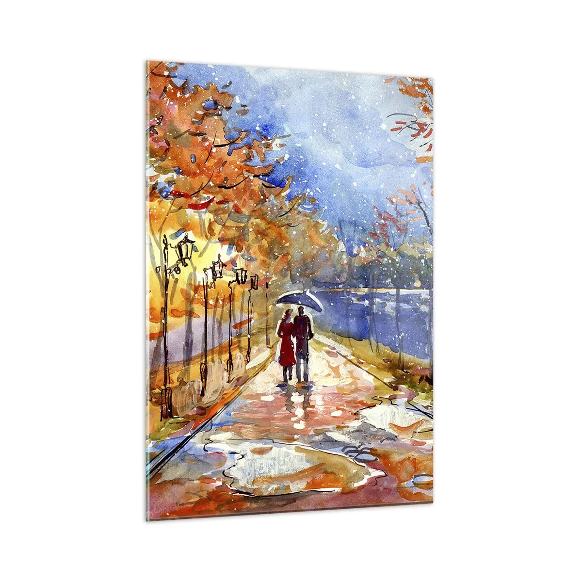Obraz na skle - Společně k hranici času - 50x70 cm