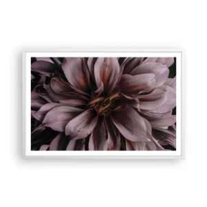 Plakát v bílém rámu - Květinové srdce - 91x61 cm