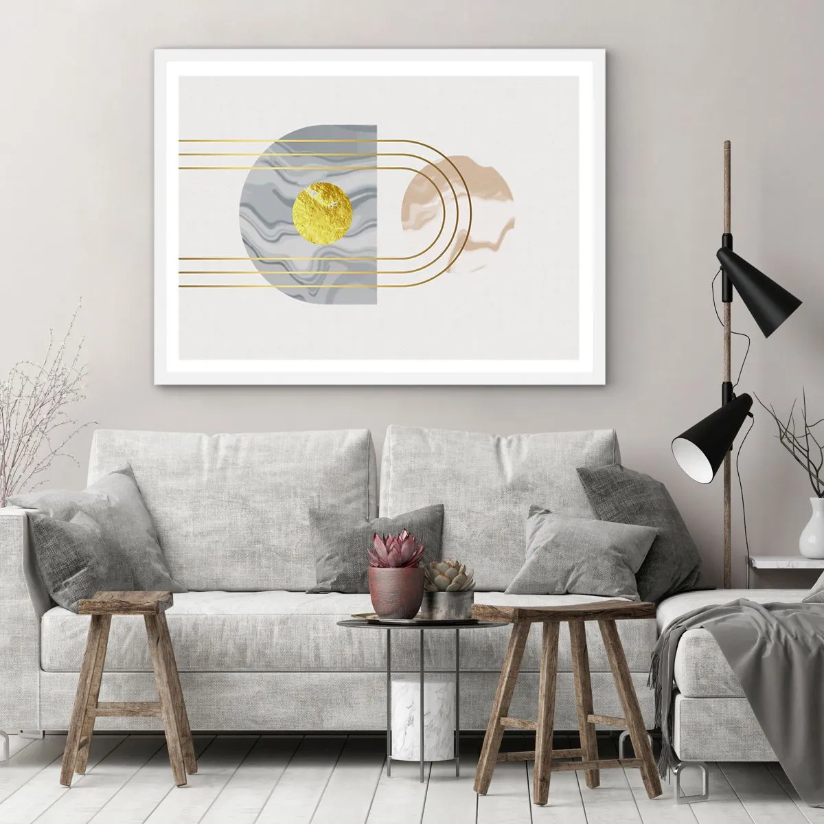 Plakát v bílém rámu - Jas a zářivost - 70x50 cm