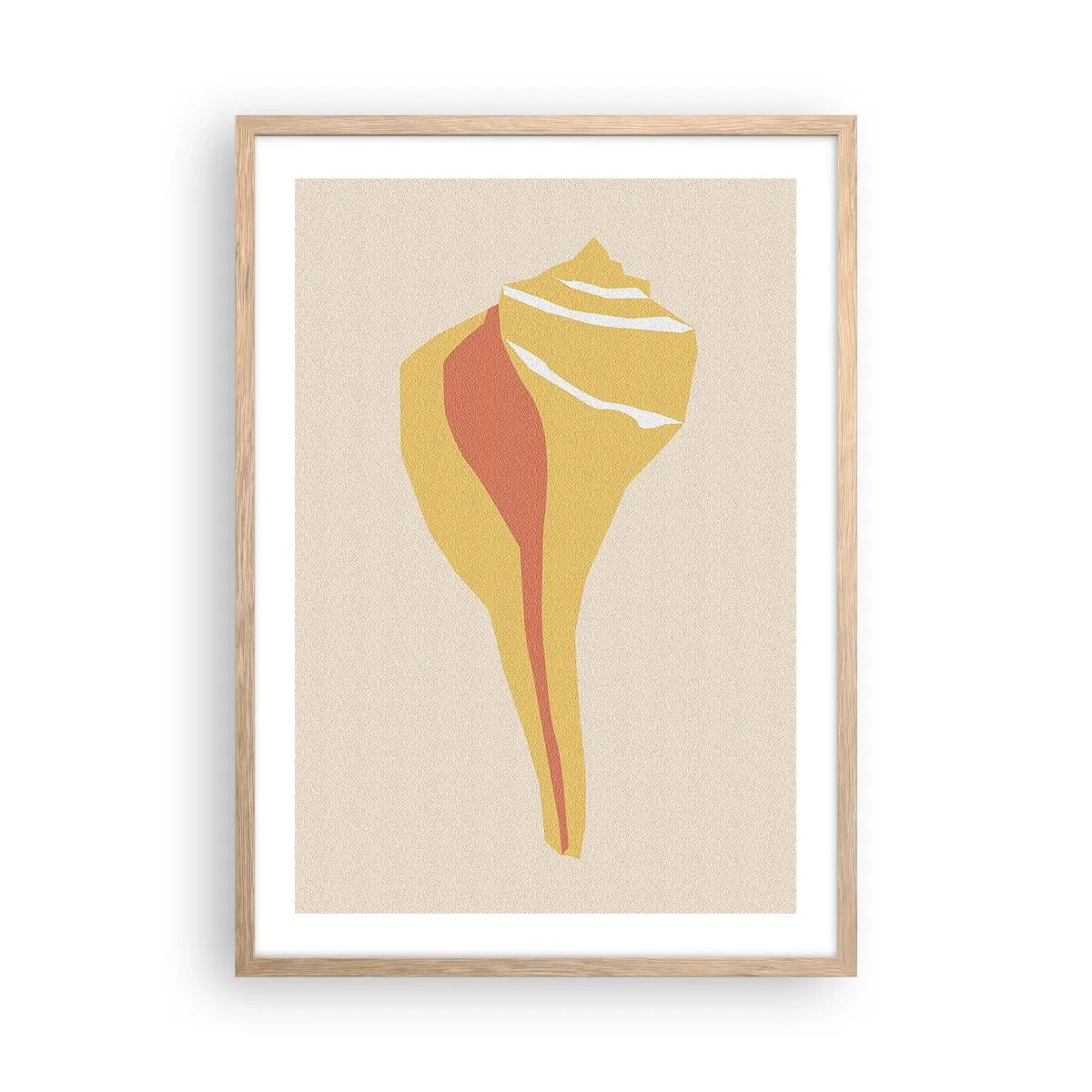 Plakát v rámu světlý dub - Organická abstrakce – růst - 50x70 cm