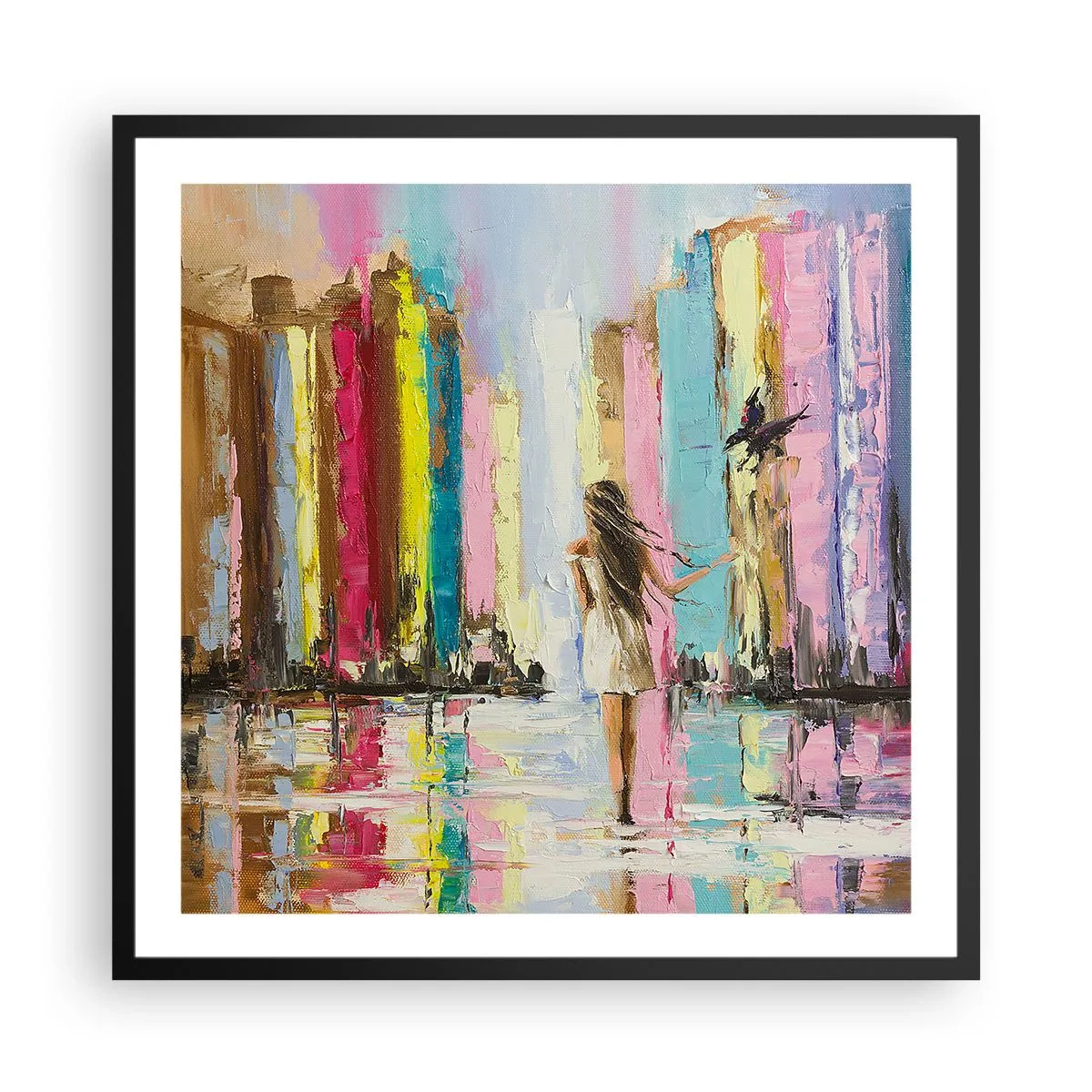 Plakát v černém rámu - Pojď se mnou - 60x60 cm