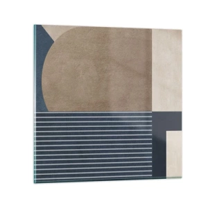 Obraz na skle - Kompozice jednoduchosti a kulatosti - 30x30 cm