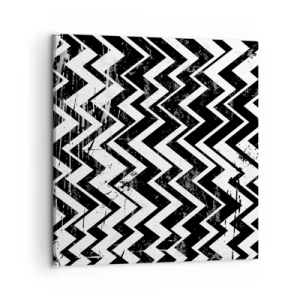 Obraz na plátně - Cik-bílé, cik-černé - 60x60 cm