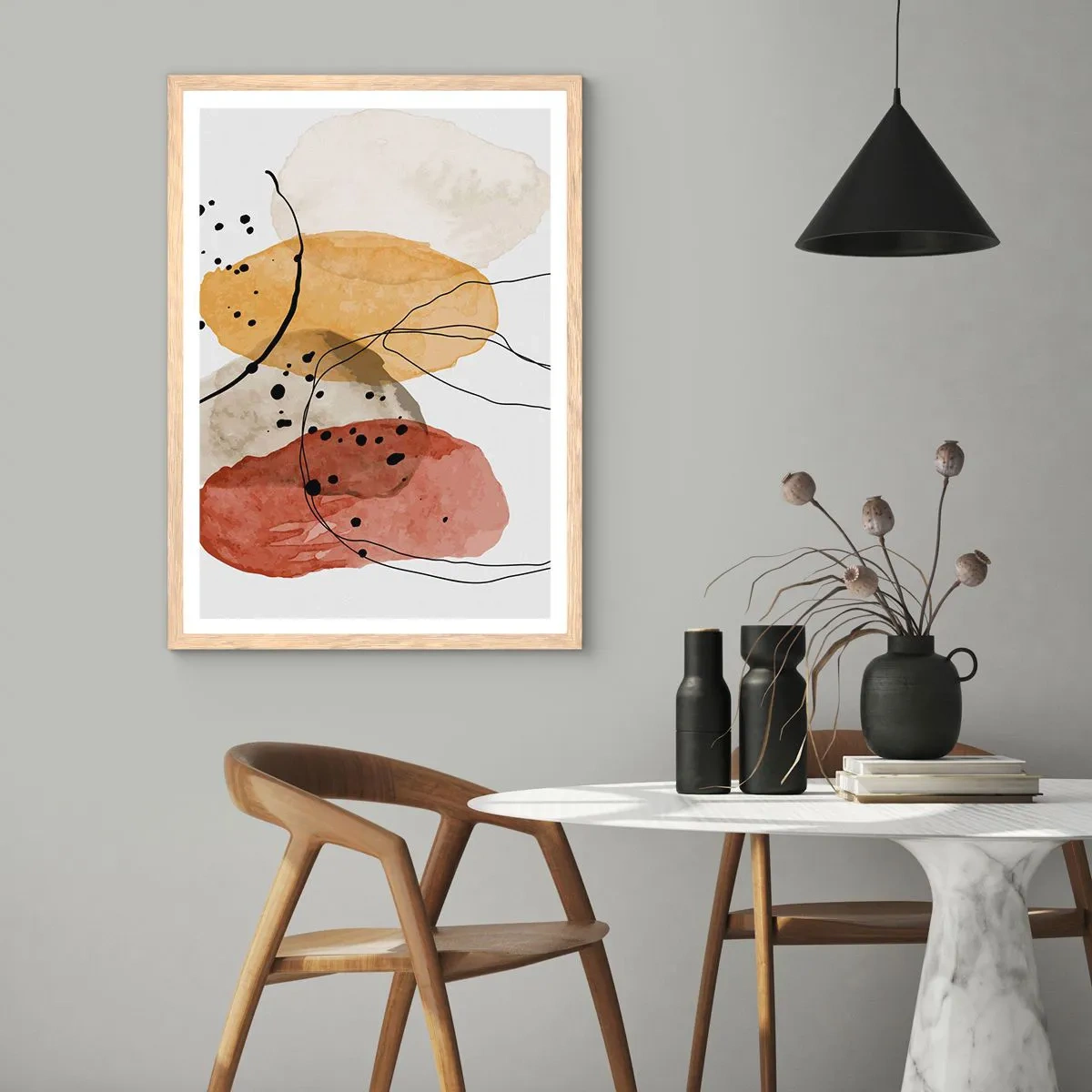 Plakát v rámu světlý dub - Jako lehký, průzračný vzduch - 30x40 cm