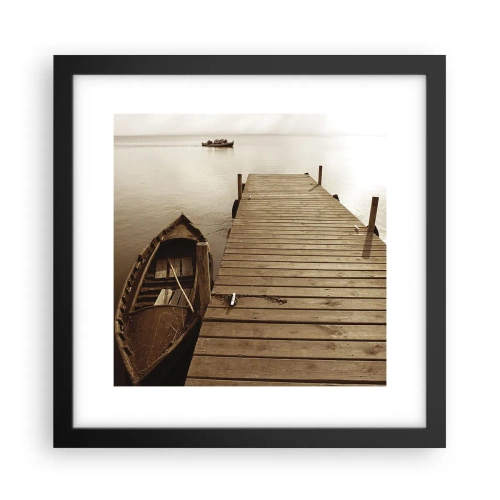 Plakát v černém rámu - Velký klid - 30x30 cm