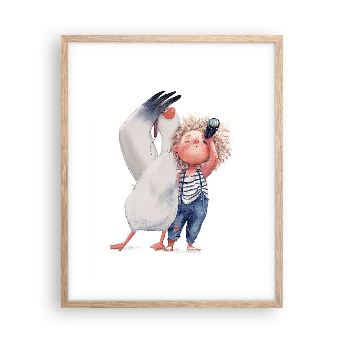 Plakát v rámu světlý dub - Plán na skvělou cestu - 40x50 cm