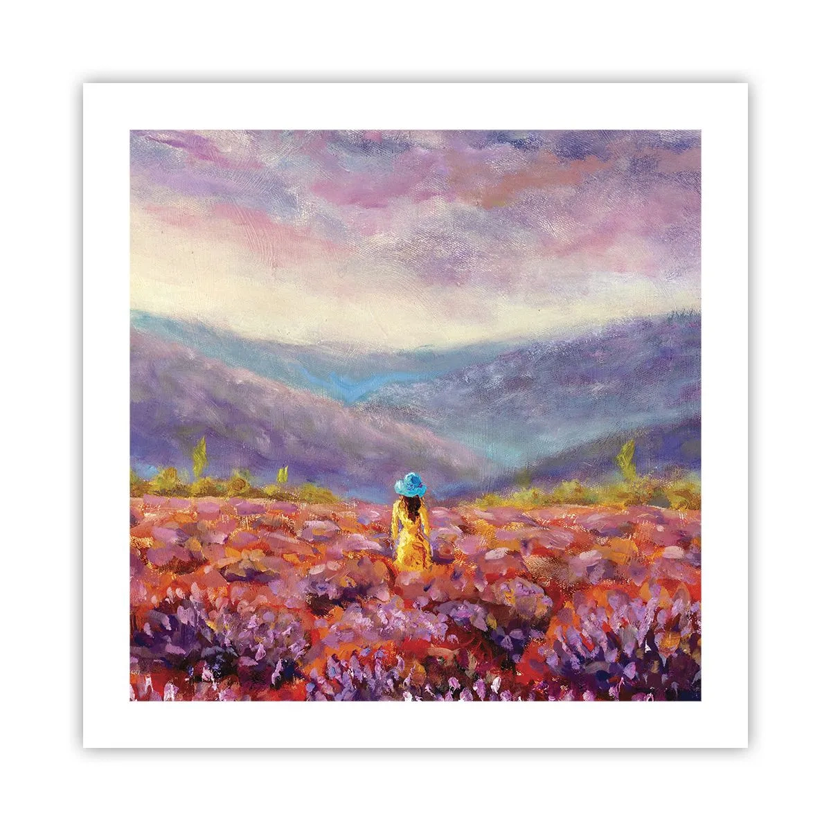 Plakát - V levandulovém světě - 50x50 cm