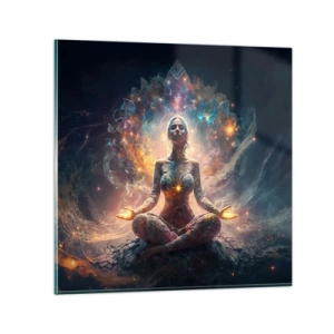 Obraz na skle - Proudění dobré energie - 40x40 cm