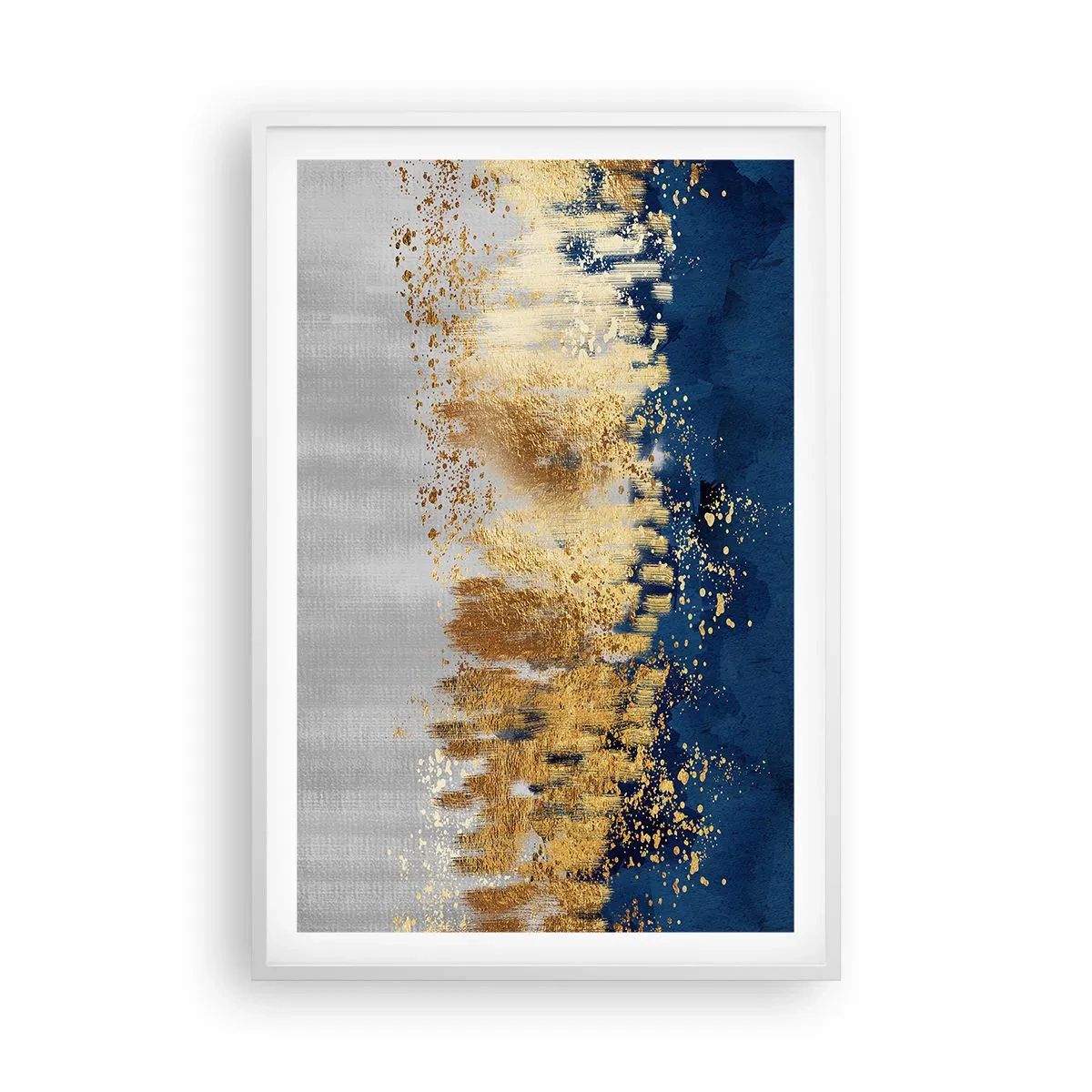 Plakát v bílém rámu - Moderní kompozice s jiskrou - 61x91 cm