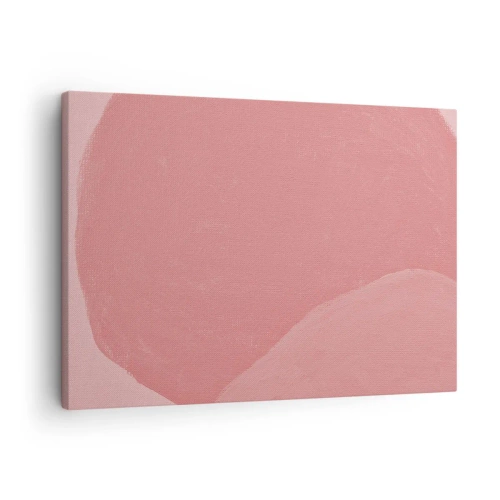 Obraz na plátně - Jemná abstrakce v odstínech růžové, organické formy a minimalismus - 70x50cm - Organická kompozice v růžové - Moderní nástěnná dekorace do obývacího pokoje a ložnice ARTTOR