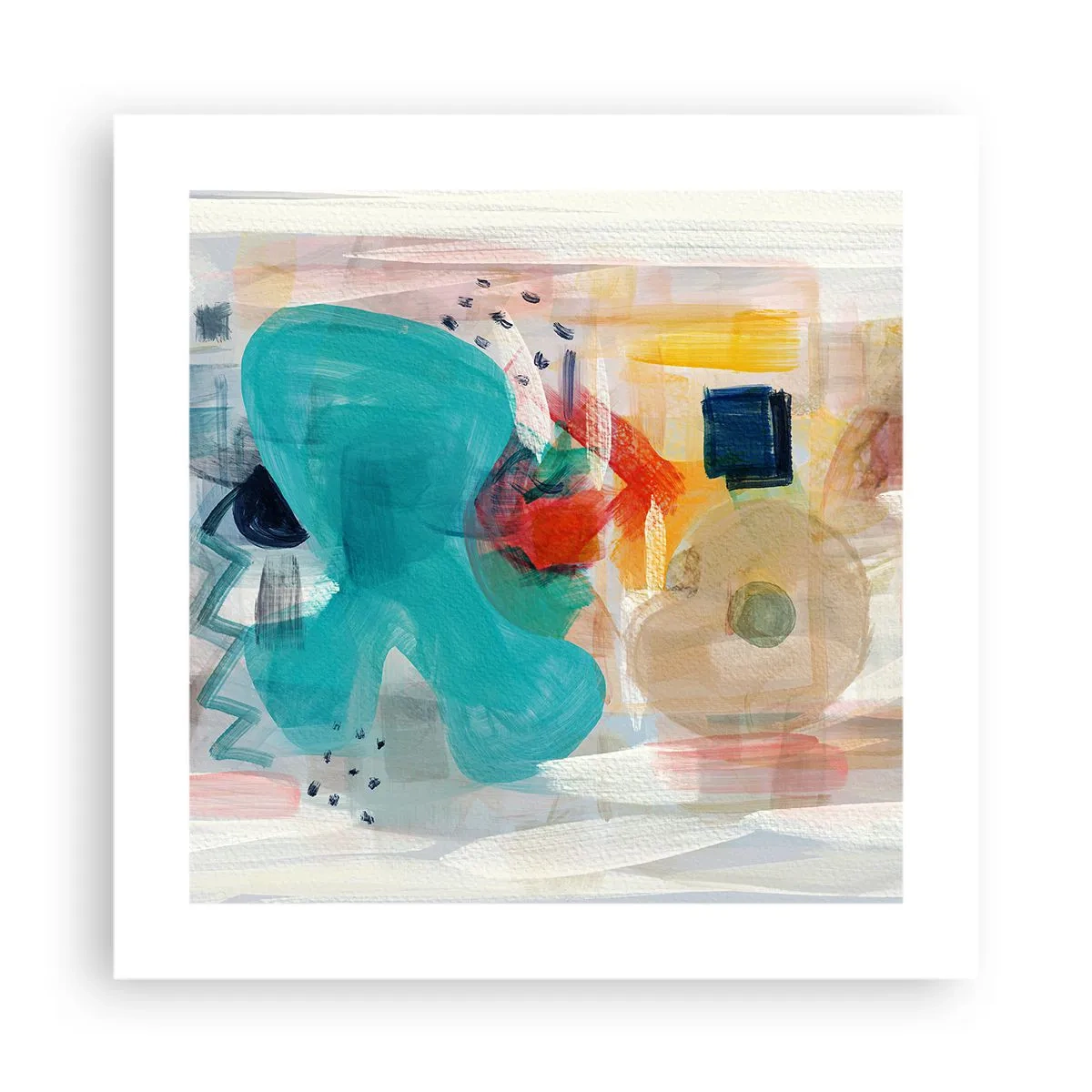 Plakát - Barevná hra - 40x40 cm