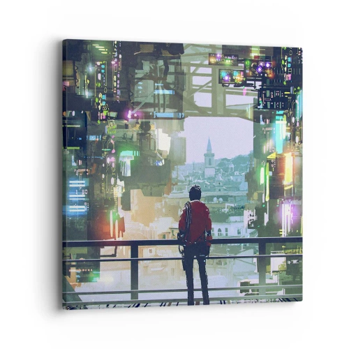 Obraz na plátně - Dva světy - 40x40 cm