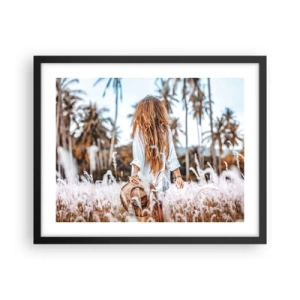 Plakát v černém rámu - Zrozená z travní chmýří - 50x40 cm