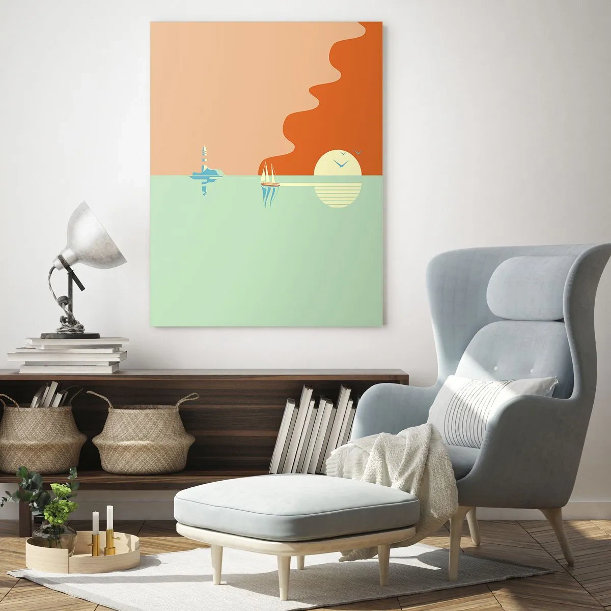 Obraz na skle - Dokonalá mořská krajina - 50x70 cm