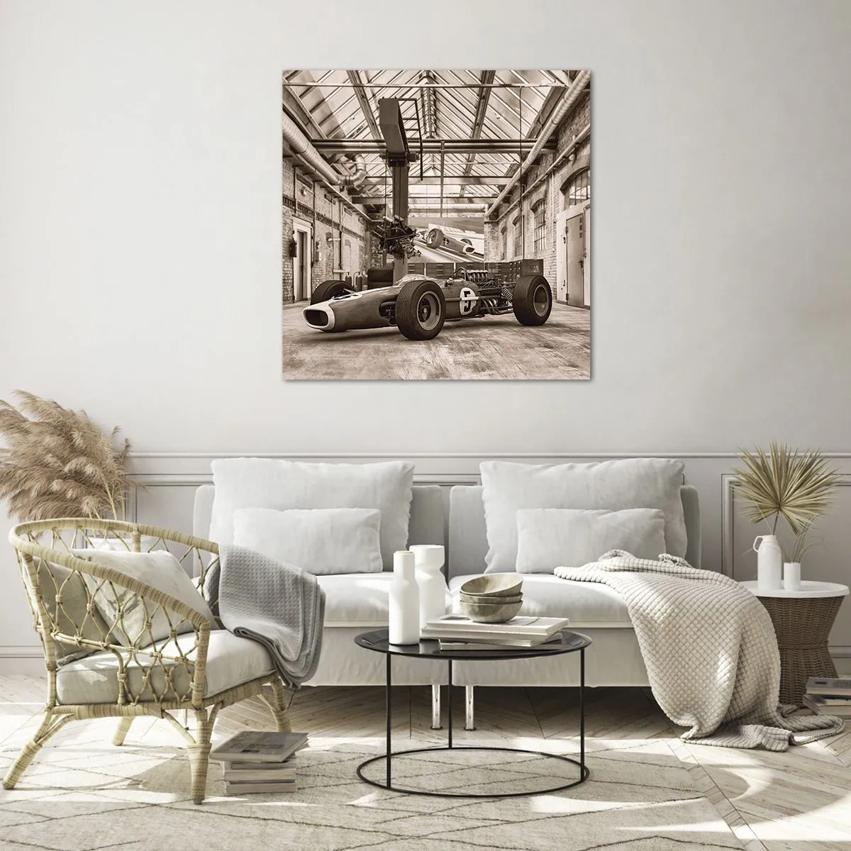 Obraz na skle - Odpočinek vítěze - 60x60 cm