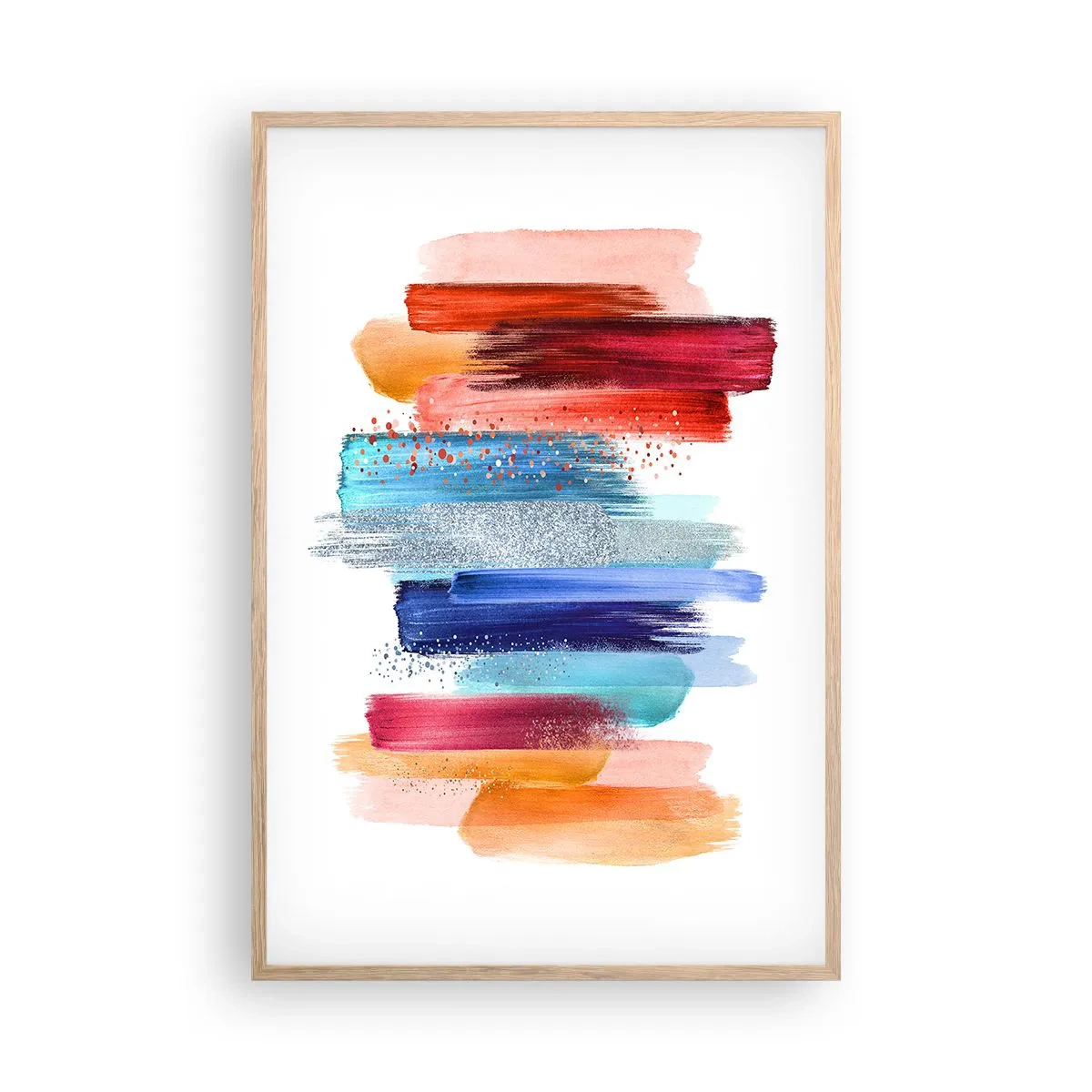 Plakát v rámu světlý dub - Nahoru a dolů  - 61x91 cm