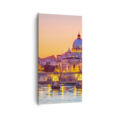 Obraz na plátně - Soumrak nad Věčným městem - 65x120 cm