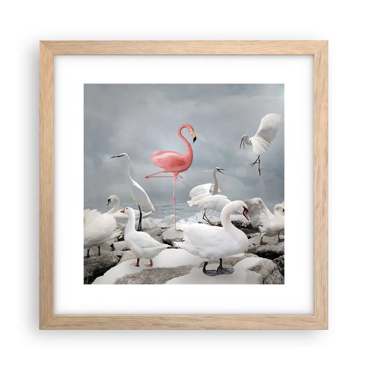 Plakát v rámu světlý dub - Kde jsem se tu vzal? - 30x30 cm