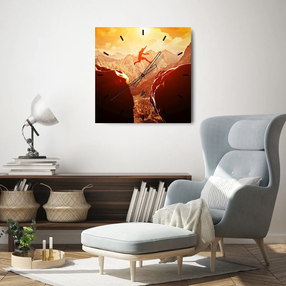 Nástěnné hodiny - Překročením hranic - 30x30 cm