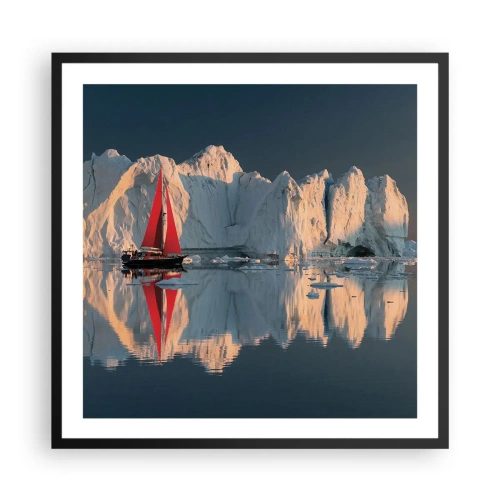 Plakát v černém rámu - Na okraji světa - 60x60 cm