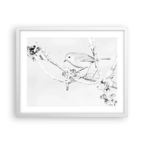 Plakát v bílém rámu - Zimní ráno - 50x40 cm