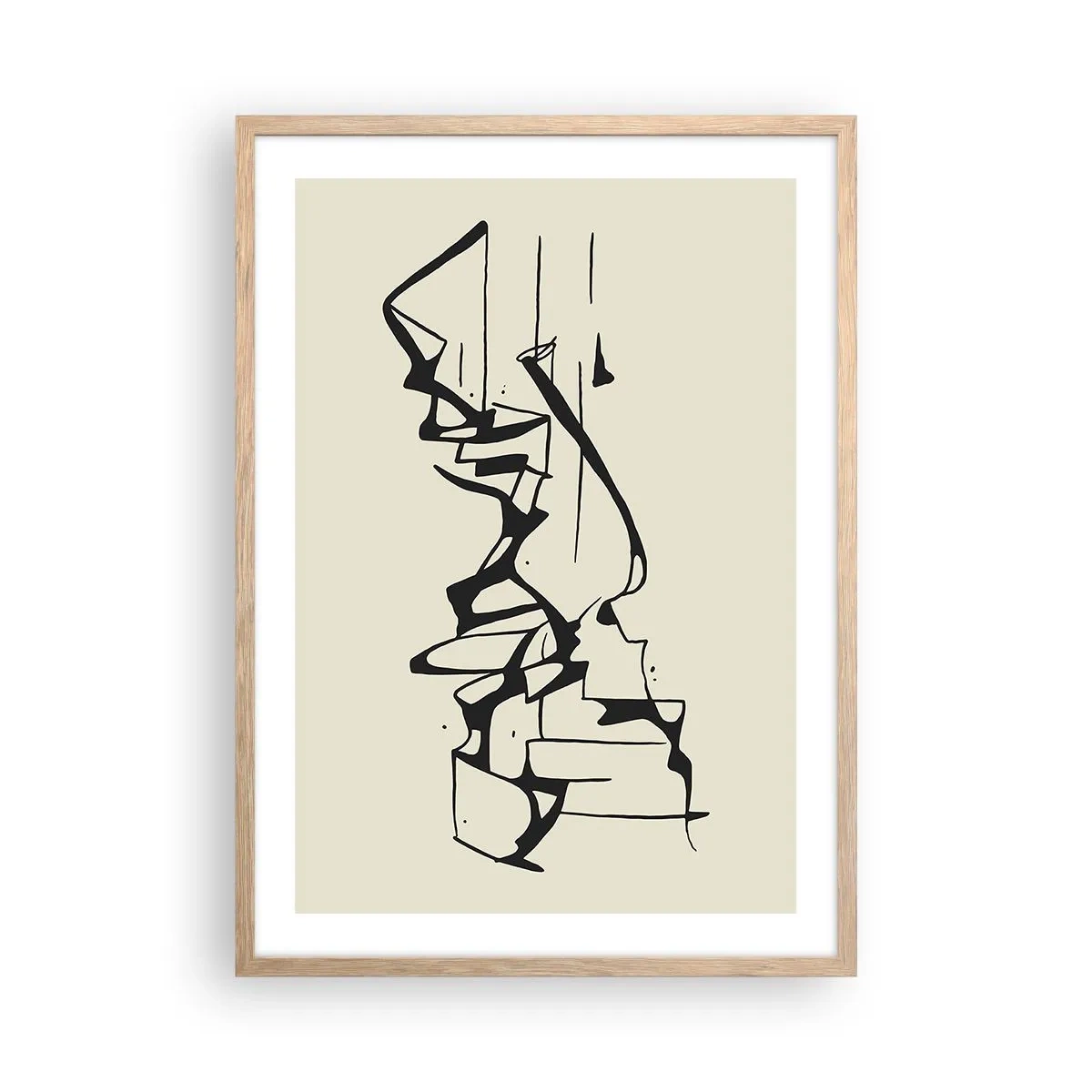 Plakát v rámu světlý dub - Možná krajina - 50x70 cm