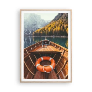 Plakát v rámu světlý dub - Horská túra - 70x100 cm