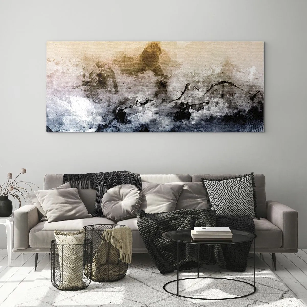 Obraz na skle - Ponořené do mračna mlhy - 120x50 cm