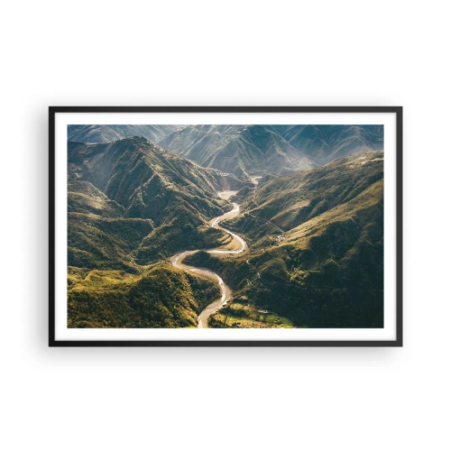 Plakát v černém rámu - Přímo ze srdce hor - 91x61 cm