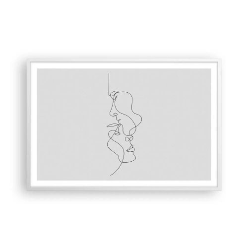 Plakát v bílém rámu - Žár vášnivých tužeb - 91x61 cm