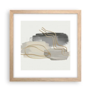Plakát v rámu světlý dub - Trvání a pohyb - 30x30 cm