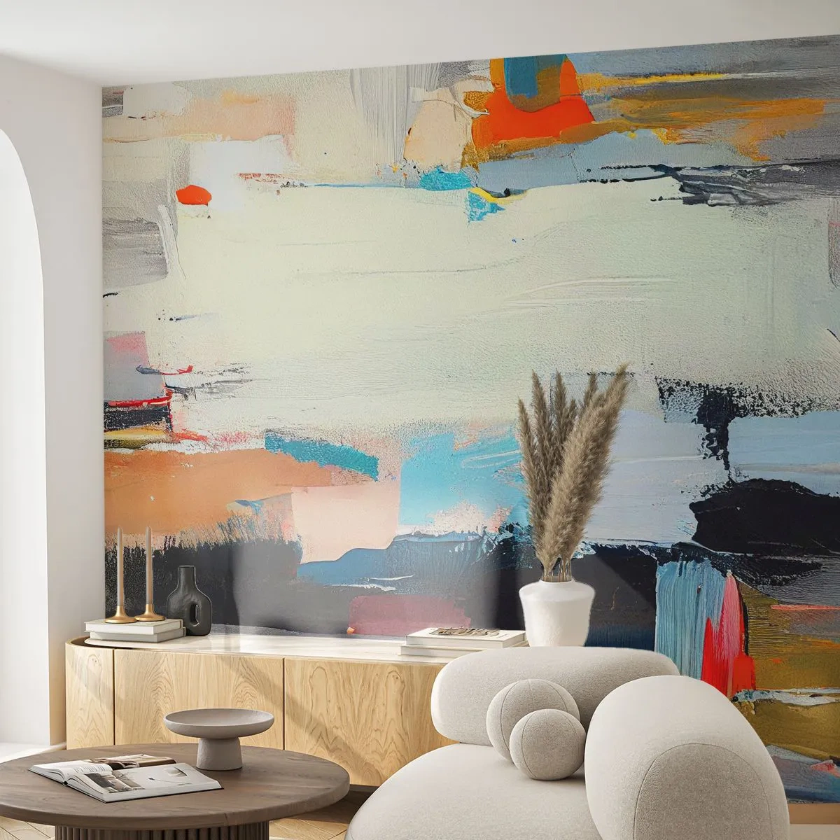 Fototapeta Premium Canvas - Nějaký způsob? - Moderní, Barvy, Minimalistický - 250x175 cm