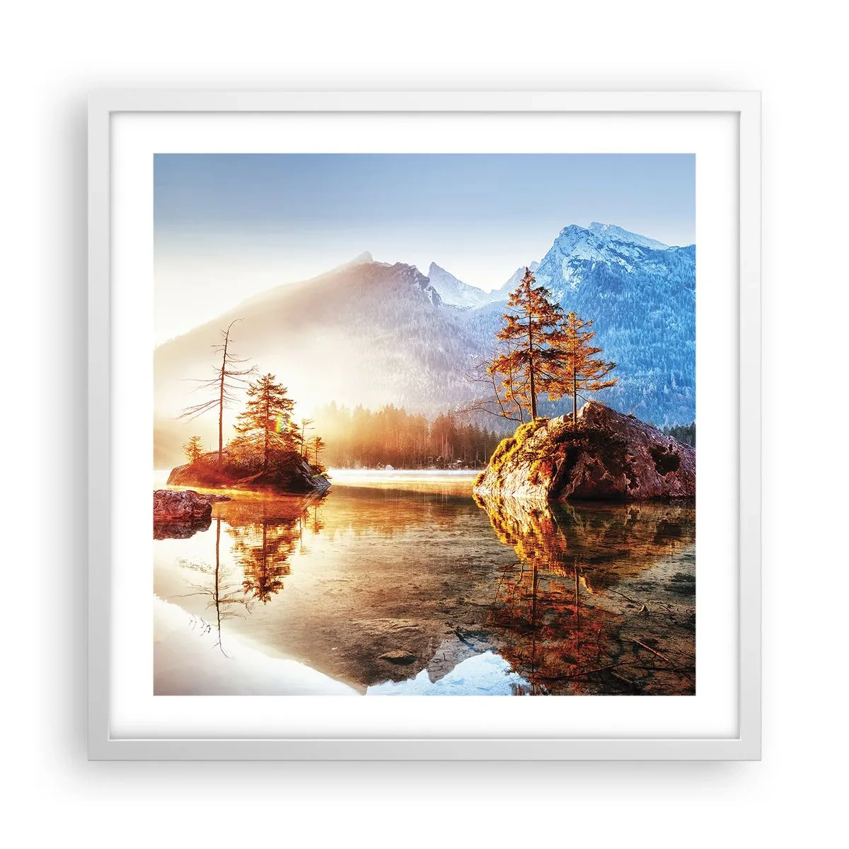 Plakát v bílém rámu - Příroda v novém světle - 50x50 cm