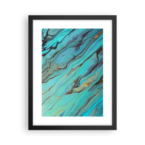 Plakát v černém rámu - Tyrkysový příliv - 30x40 cm