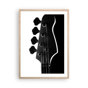 Plakát v rámu světlý dub - Rockové ticho  - 50x70 cm