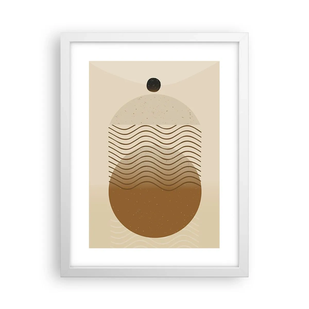 Plakát v bílém rámu - O původu geometrických obrazců - 30x40 cm