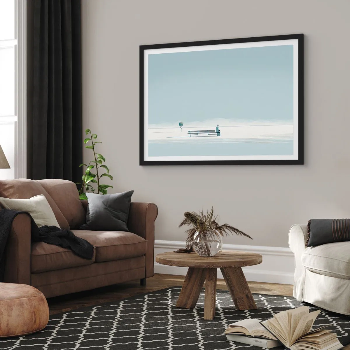 Plakát v černém rámu - Ano, čekám. - 100x70 cm