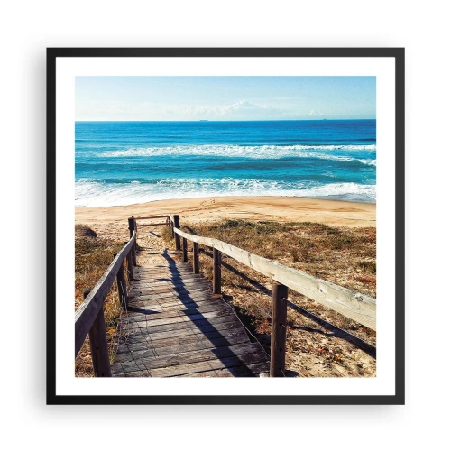Plakát v černém rámu - Běž! - 60x60 cm