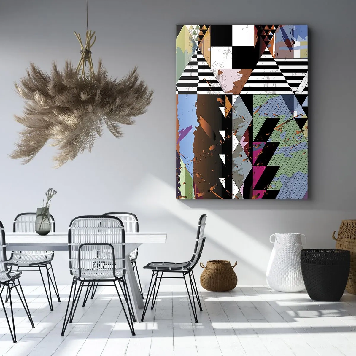 Obraz na plátně - Geometricky a organicky - 80x120 cm