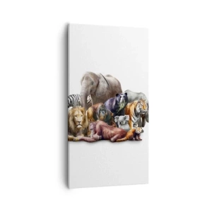 Obraz na plátně - Africká rodinná fotografie - 55x100 cm