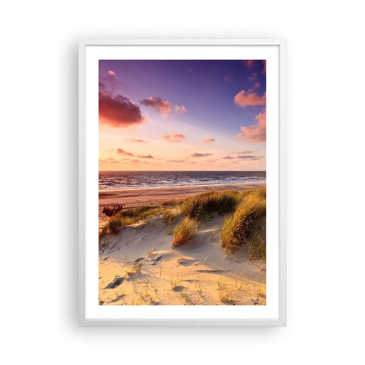 Plakát v bílém rámu - Už v létě voní vzduch - 50x70 cm