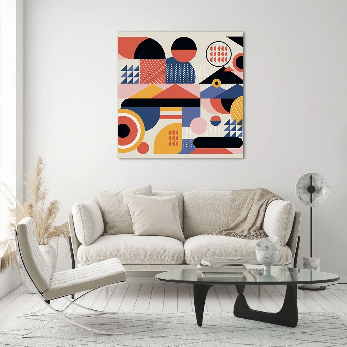 Obraz na skle - Kompozice: pojďme si hrát - 50x50 cm