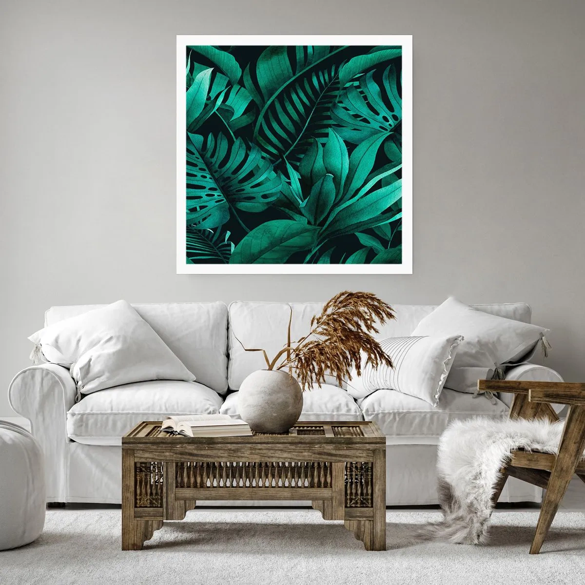Plakát - Hloubka tropické zeleně - 60x60 cm